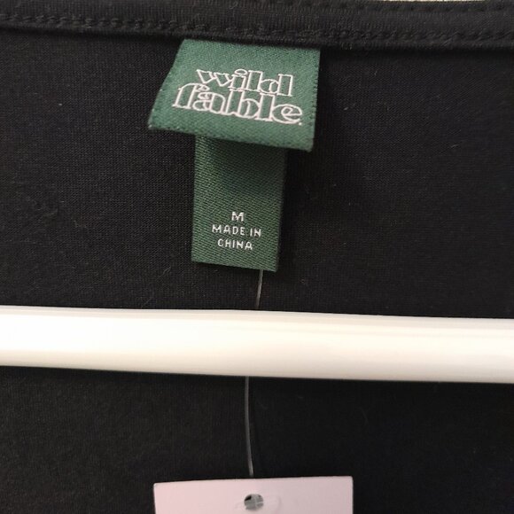 New with Tags Black Wild Fable Long Sleeve Square Neck Bubble Top - Picture 3 of 7